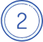 The number 2 inside a blue circle